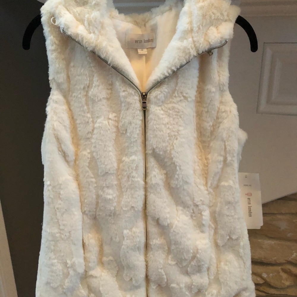 Erin London fuzzy vest